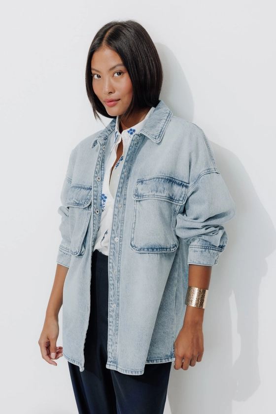 Veste en jean oversize Femme