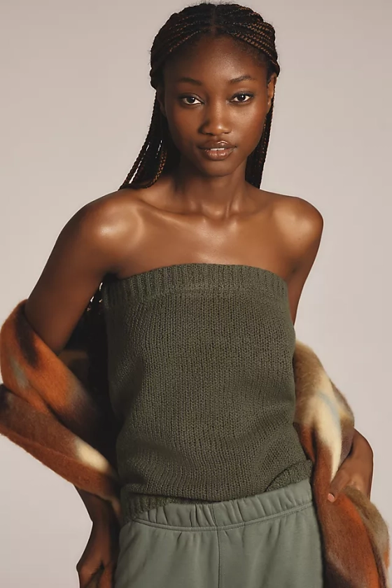 Flat White Tube Top Sweater