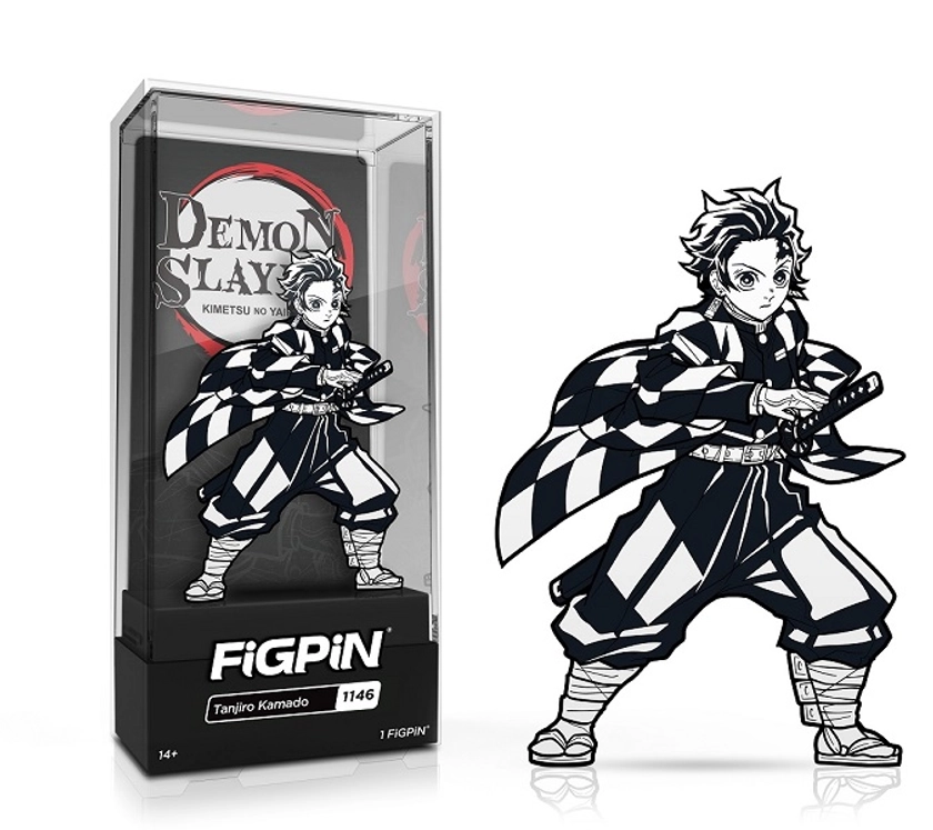 Demon Slayer: Kimetsu no Yaiba - Tanjiro Kamado (B&W Variant Ver.) FiGPiN - Crunchyroll Exclusive