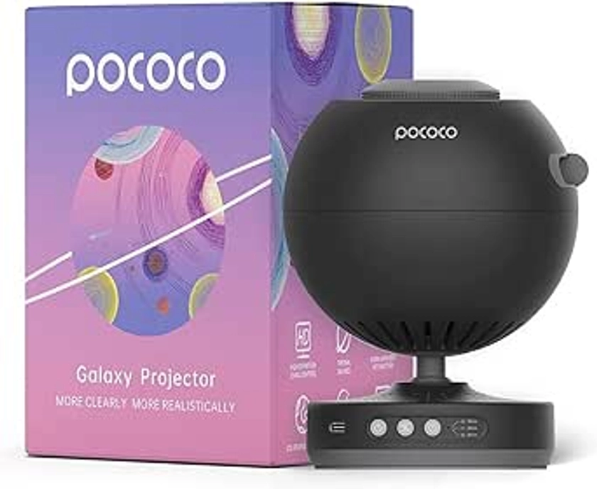 POCOCO Galaxy Lite Star Projector, Starry Sky Projector Home Planetarium Night Light Lamp Baby Kids Room Decoration Galaxy Projector for Party Birthday Gift [Energy Class A+++]