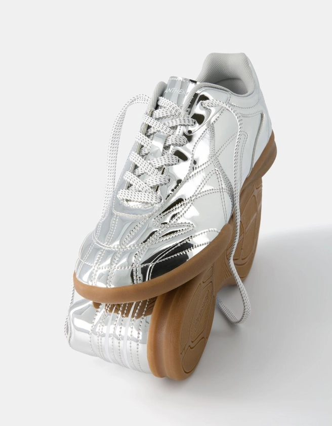 Baskets style football métallisées - Chaussures - Femme