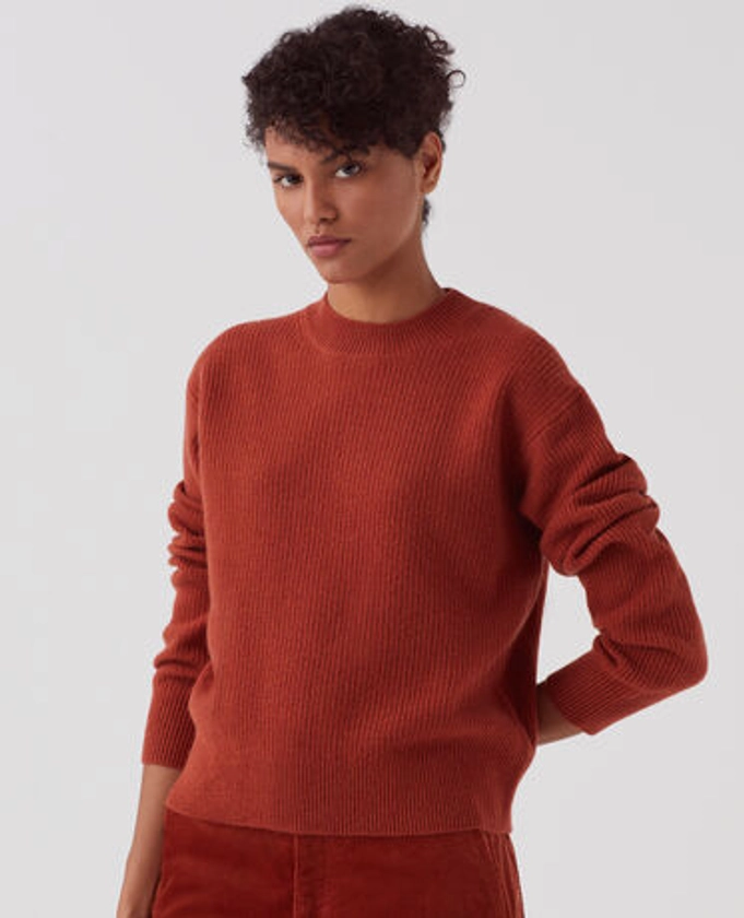 Pull en laine orange