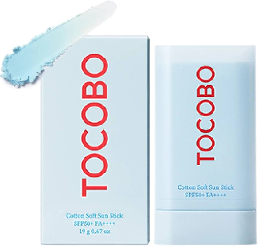 Amazon.co.jp: [TOCOBO] COTTON SOFT SUN STICK SPF50+ PA++++ 0.67 oz / 19g | Natural Ingredients, Anti-Sebum, Soft Matt Feeling | EWG Green + PEG Free, Korean Vegan Sun Stick for Face : Beauty