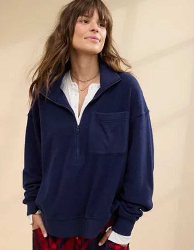 Aerie Softest Quarter Zip Sweatshirt