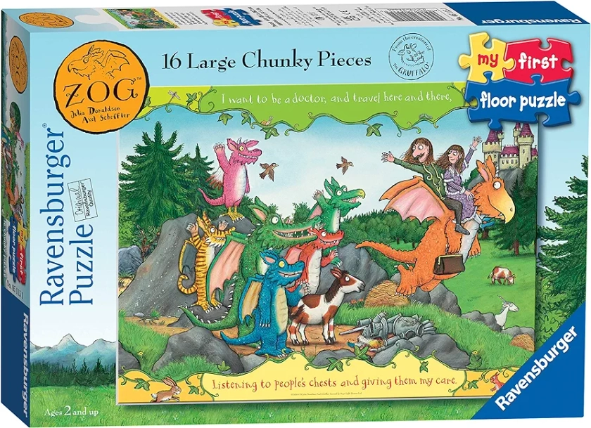 Ravensburger Zog - My First Floor Puzzle - 16 Piece Jigsaw Puzzles for Kids - Educational Toddler Toys Age 24 Months and Up (2 Years Old)