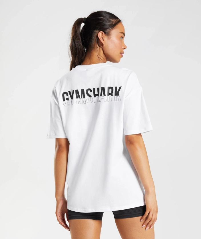 Gymshark Fraction Oversized T-Shirt - White