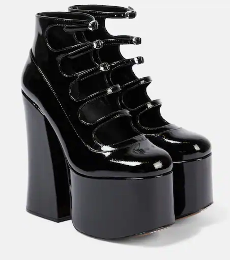 Kiki patent leather platform ankle boots in black - Marc Jacobs | Mytheresa