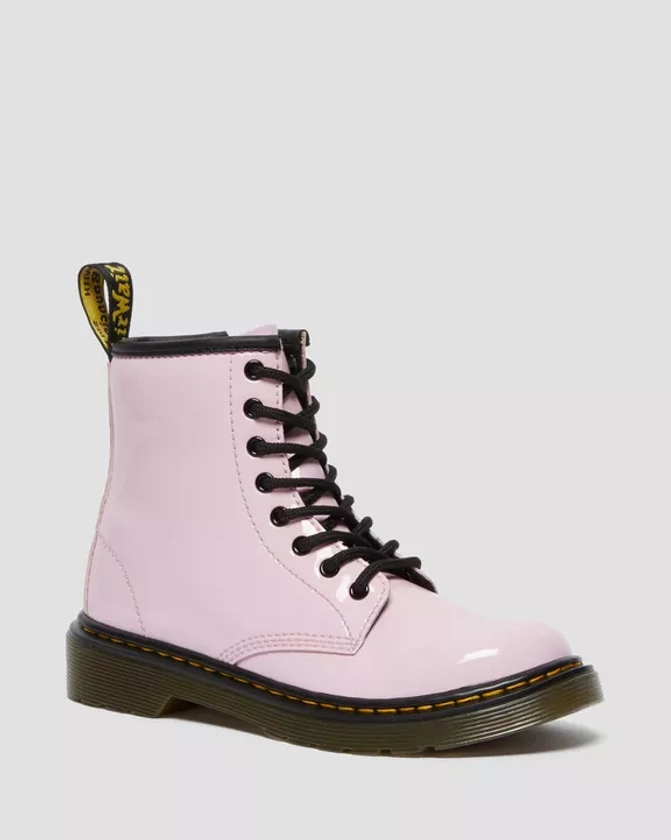 DR MARTENS Boots 1460 en cuir verni &agrave; lacets Junior