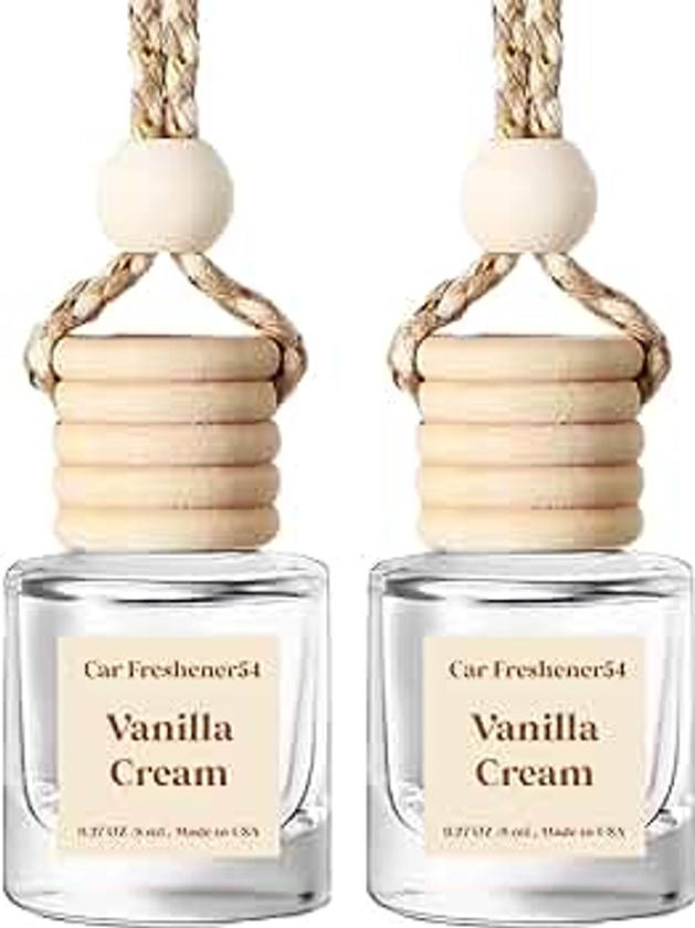 HoogaLife Car Air Freshener Diffuser – Revitalize Your Drive with Hanging Air Freshener Diffuser Aromatic Bliss On The Go(VANILLA CREAM)