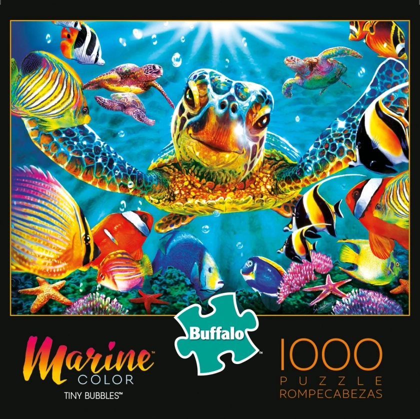 Buffalo Games Marine Color Tiny Bubbles 1000-Piece Interlocking Jigsaw Puzzle for Adults Ages 14+ - Walmart.com