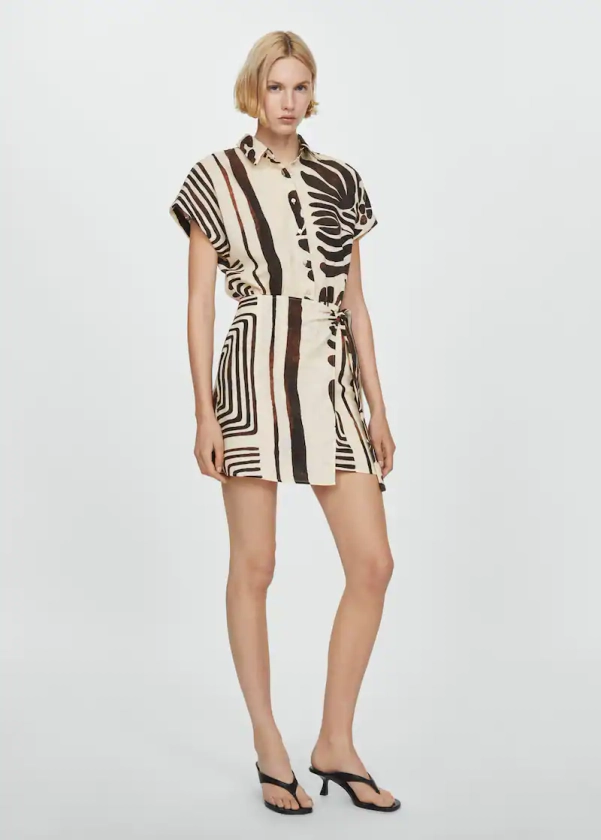 Wrap shirt dress - Women | Mango USA