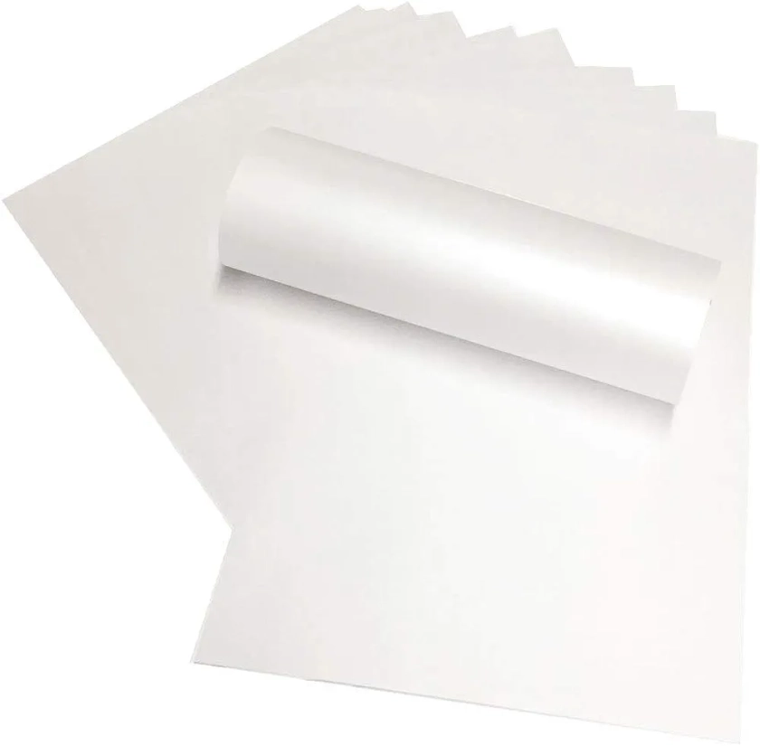 Syntego Papier glacé blanc nacré A4 120 g/m² double face adapté aux imprimantes à jet d'encre et laser (50) (Blanc)