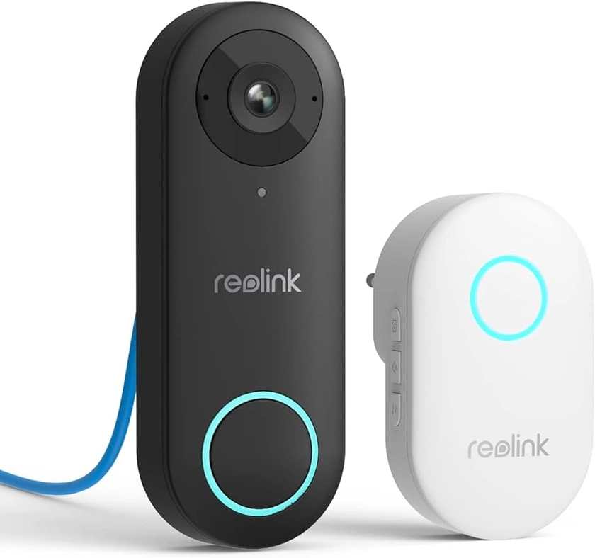 REOLINK Video Doorbell PoE Camera – 180 Degree Diagonal, 5MP IP Security Camera Outdoor with Chime V2, 2-Way Talk, Plug & Play, Secured Local Storage, No Monthly Fee