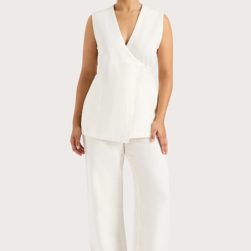 Lulea Wrap Vest White