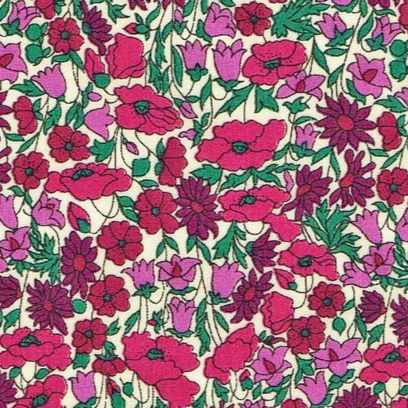 Tissu liberty of London, motif Petal and Bud violet - Etsy France