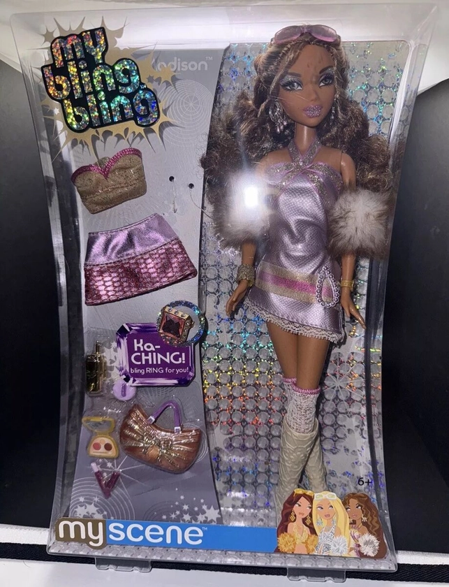 Barbie My Scene My Bling Bling Madison African American Doll 2005 #J1039 NRFP