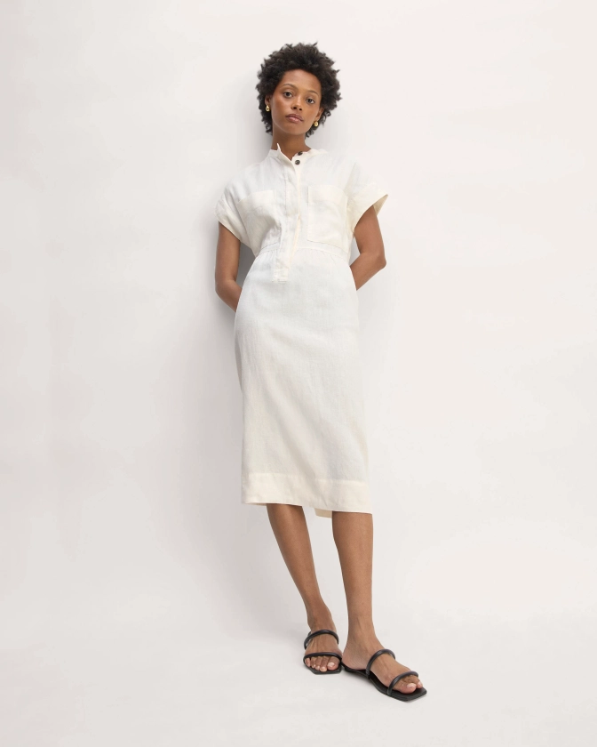 The Linen Workwear Midi Dress