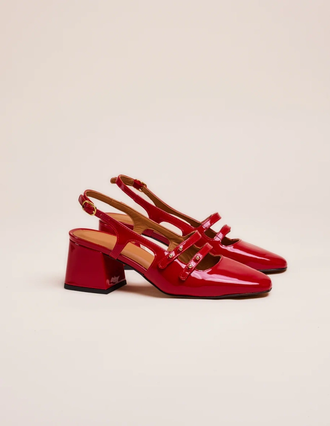 Escarpins Soline - Cuir verni rouge