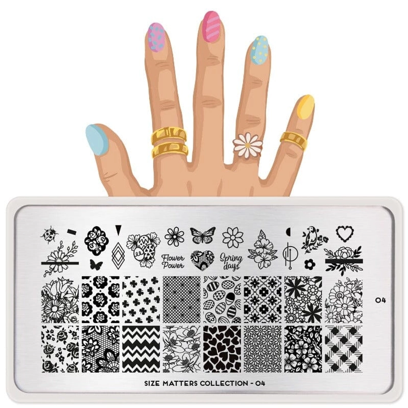 Size Matters 04 ✦ Nail Stamping Plate
