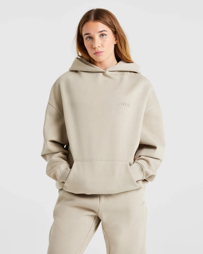 Premium Oversized Hoodie - Light Taupe