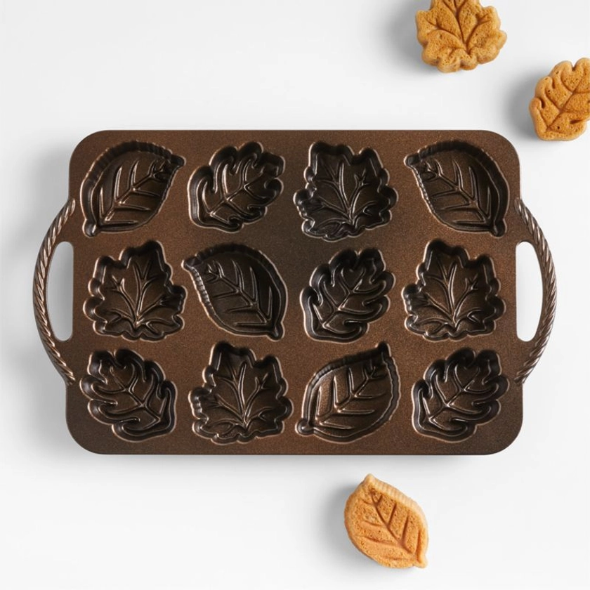 Nordic Ware Leaflettes Cakelet Pan | Crate & Barrel