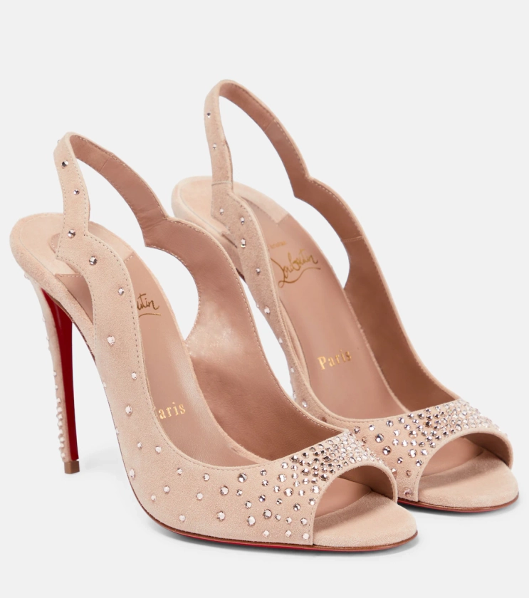 Nudes Degrachick suede sandals in beige - Christian Louboutin | Mytheresa