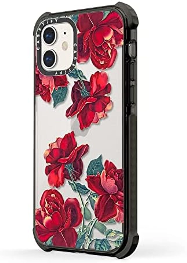 Amazon.com: CASETiFY Ultra Impact Case for iPhone 11 - Red Roses (Transparent) - Clear Black : Cell Phones & Accessories