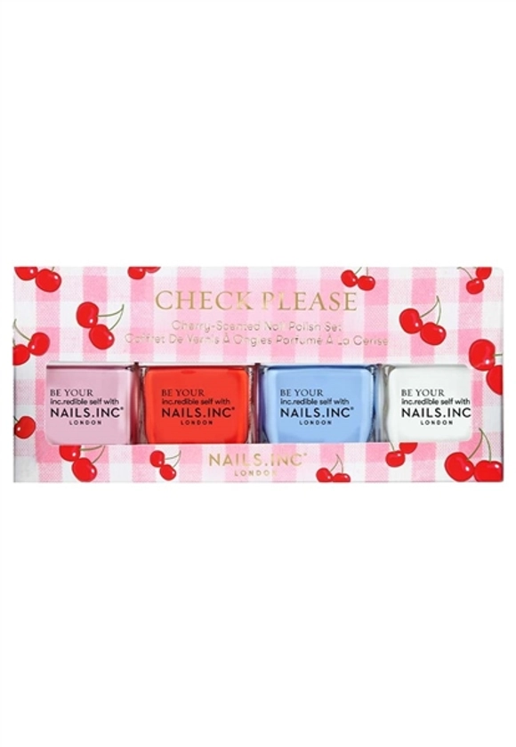 Check Please Cherry-Scented 4-Piece Nail Polish Set