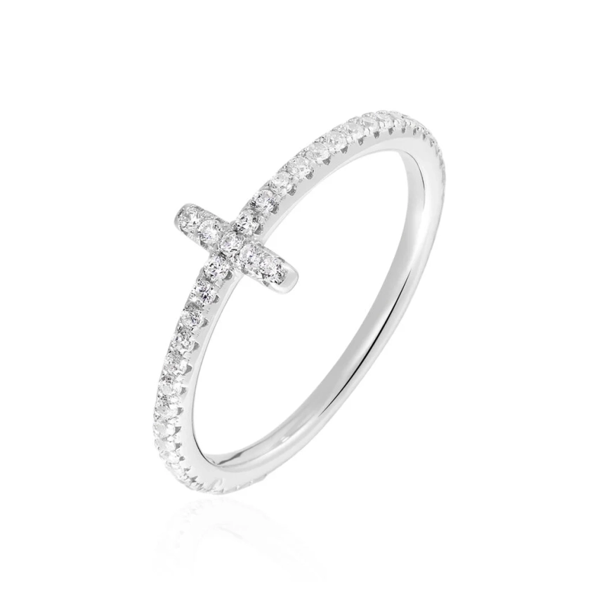 Bague Biche Argent Blanc Oxyde De Zirconium