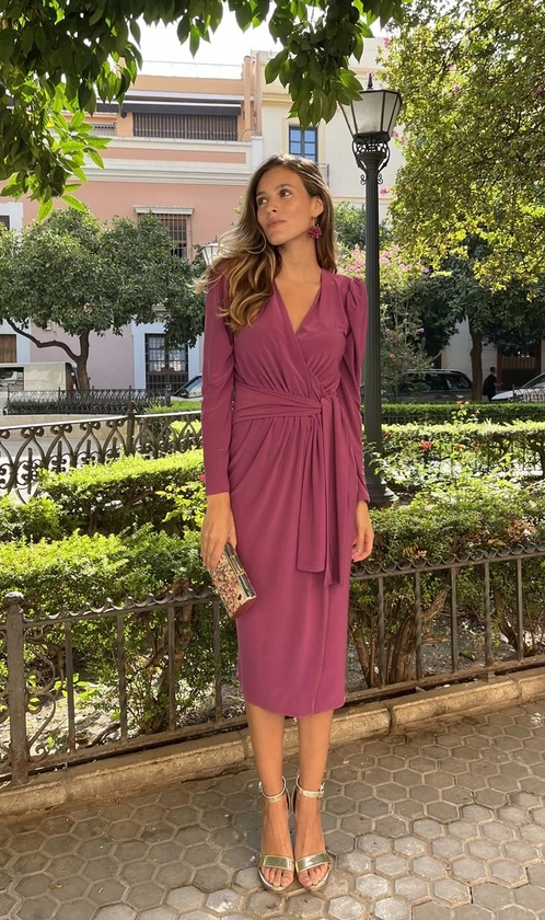 Vestido Madalina buganvilla