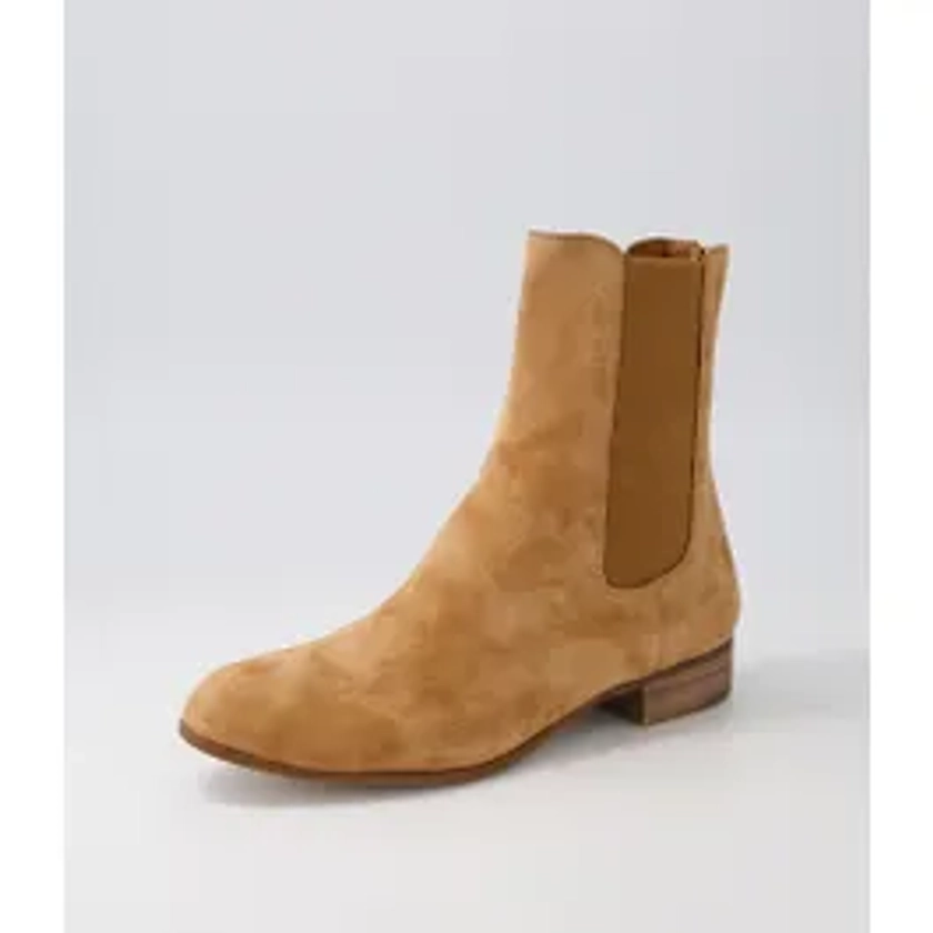 Flukie Toffee Suede Ankle Boots