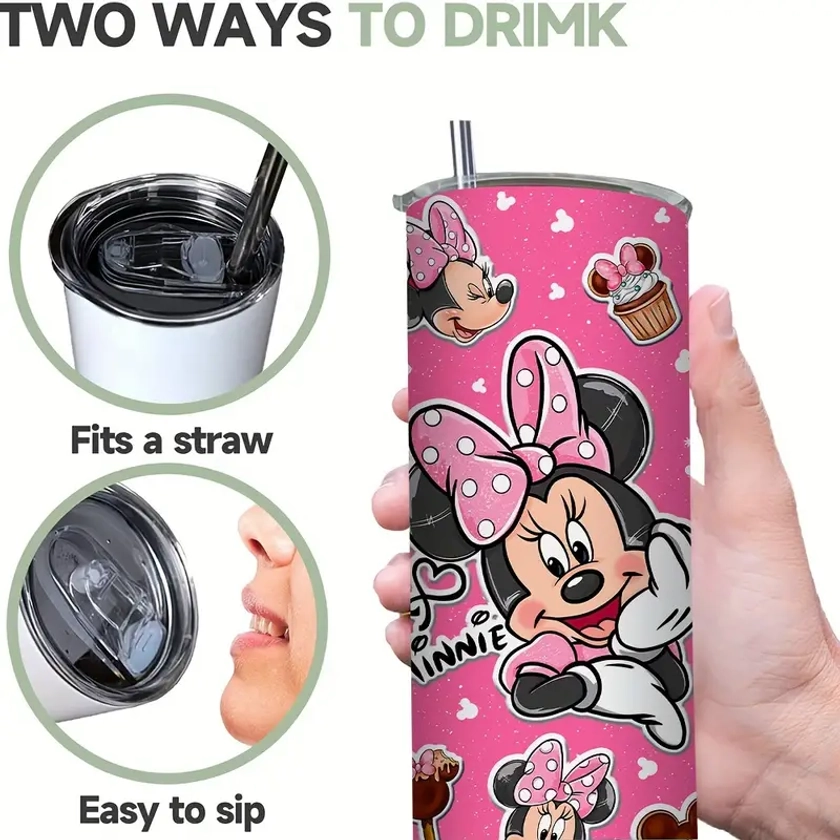 * Mouse 20oz Stainless Steel Insulated Tumbler with Straw - * Cold Drinks, Travel & * - Great Birthday Gift Idea