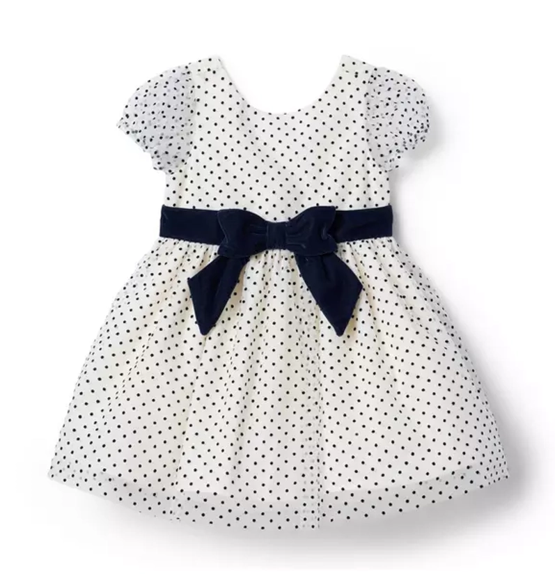 Girl Cream And Sugar Dot The Spotlight Dress by Janie and Jack