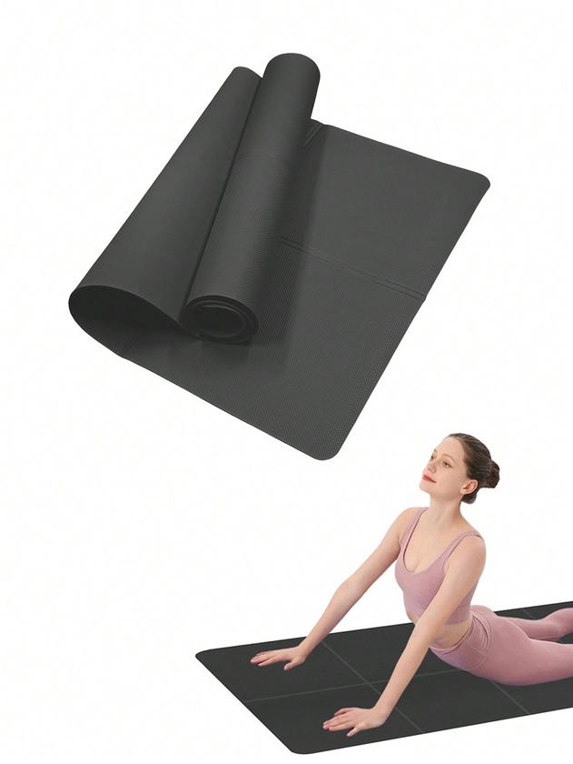 4mm Thick Eva Yoga Mat Non-slip Sports And Fitness Mat, Pilates Gymnastics Mat, Exercise Equipment (black)