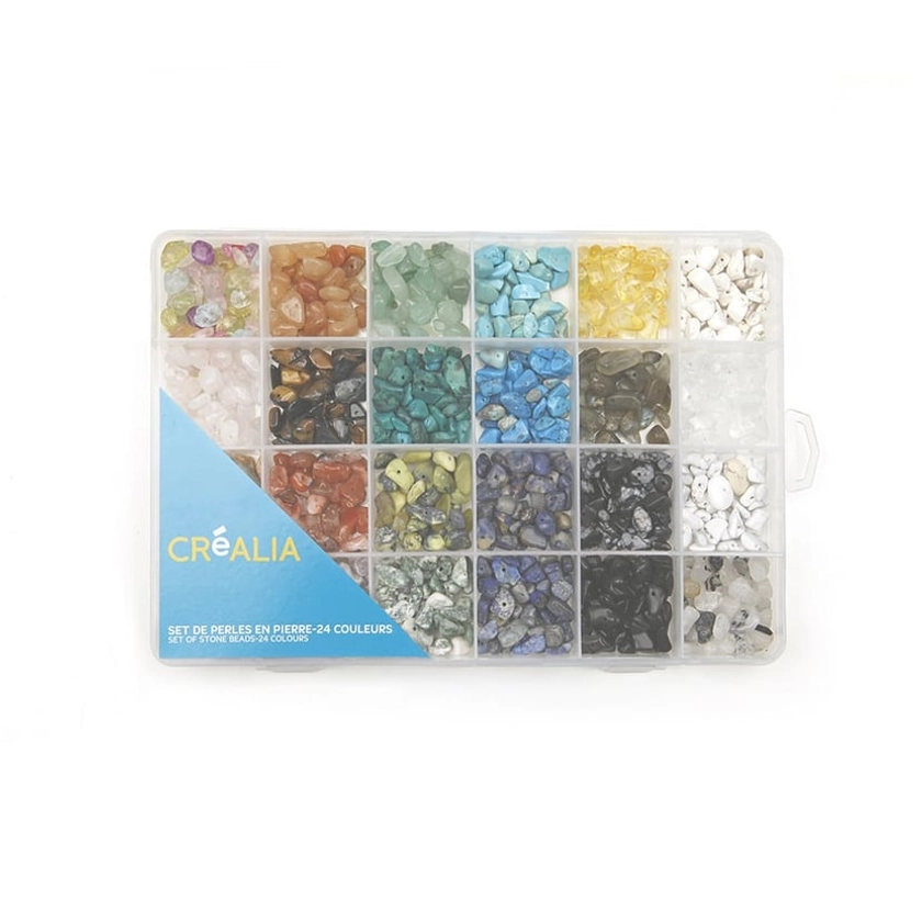 Set de perles en pierre – 24 couleurs - Créalia - L'Univers de la Perle | Cultura