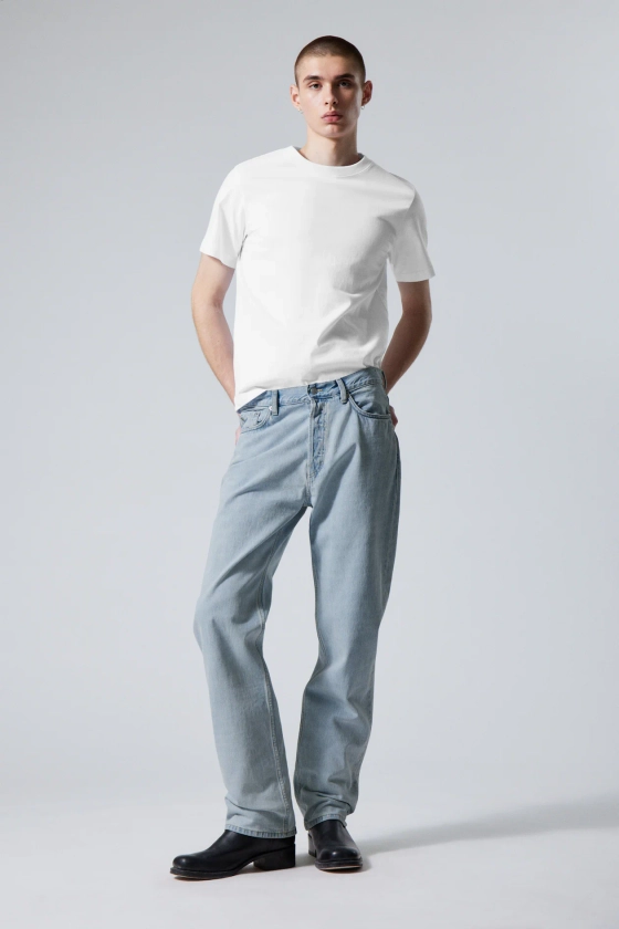 Space Relaxed Straight Jeans - Regular waist - Long - Opulent Blue - Men | H&M GB