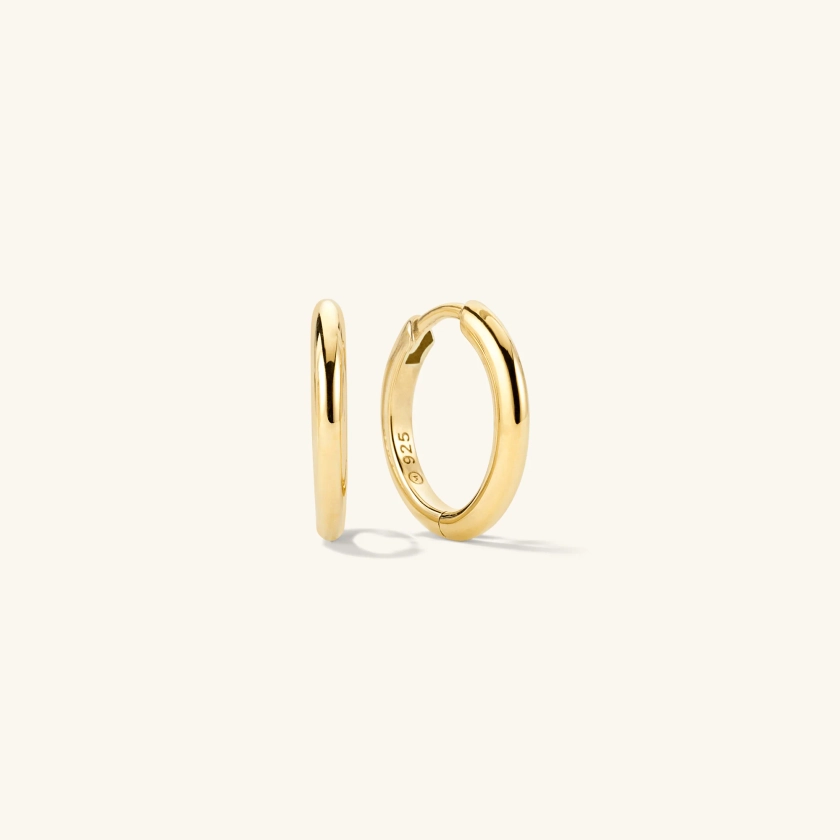 18k Gold Vermeil Medium Tube Hoop Earrings - Jewelry | Mejuri