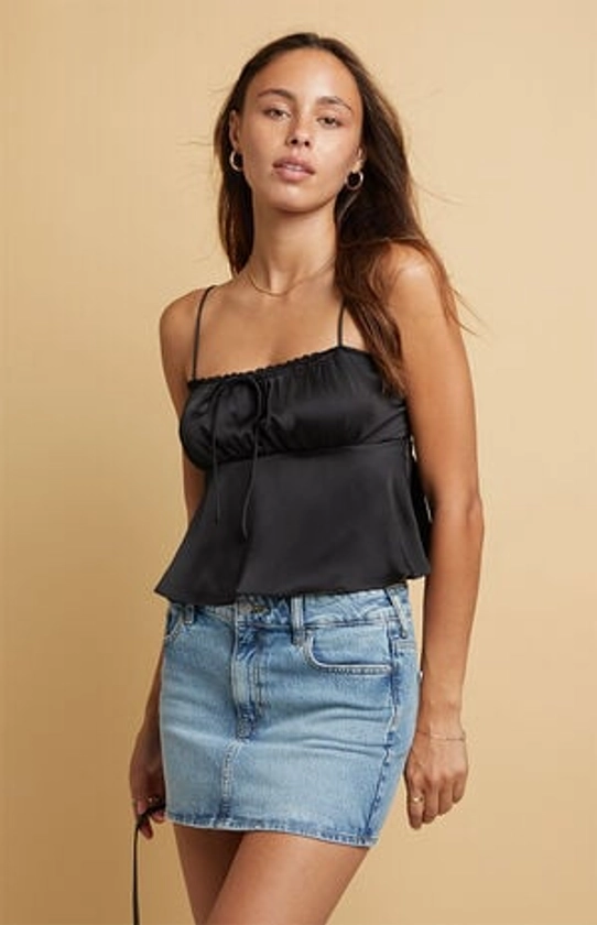 Beverly and Beck Tie Front Trim Cami | PacSun