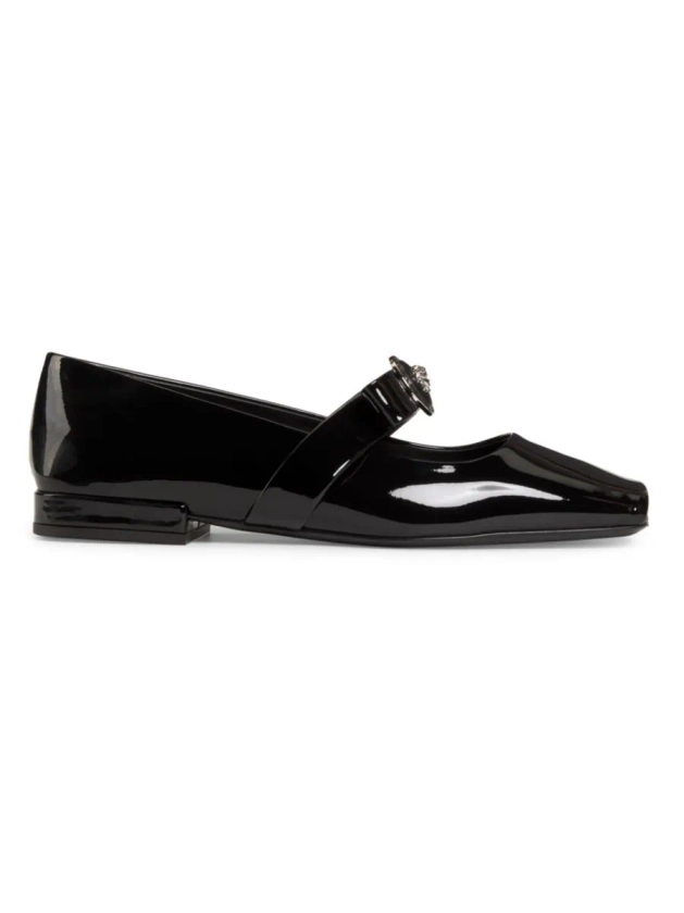 Shop Versace Gianni Ribbon Patent Leather Mary Janes | Saks Fifth Avenue