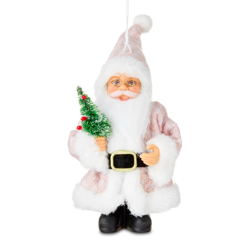 Pink Santa Christmas Ornament, 5.12 in, by Holiday Time