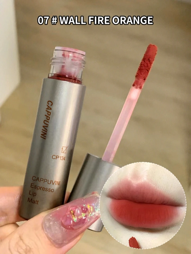 Single Velvet Matte Mist Lip Gloss,Waterproof Non-Stick Cup Lip Glaze Smudge Proof Not Fade Liquid Lipstick