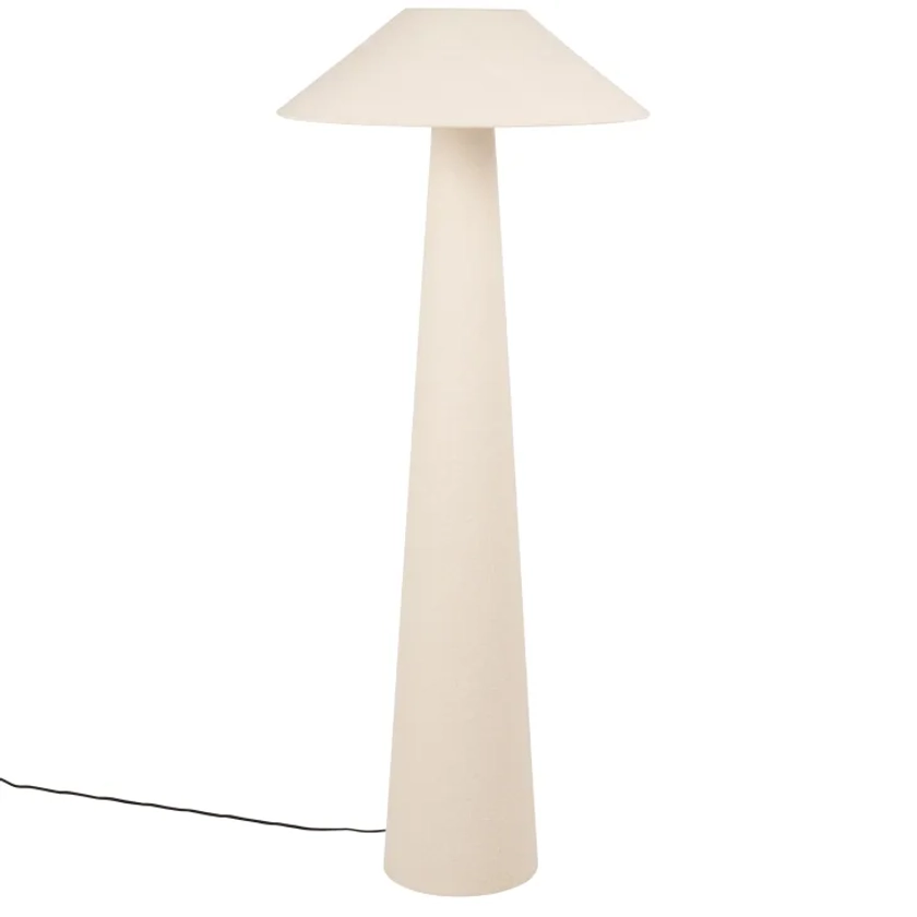 Lampadaire en tissu effet bouclette crème H120 Elmont | Maisons du Monde