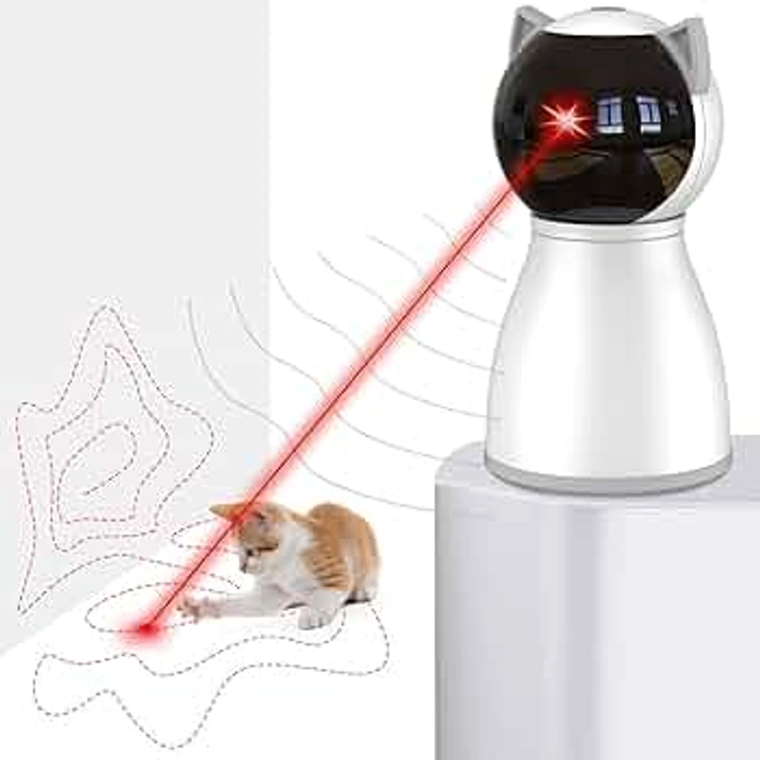 Petiepaw Jouet Pour Chat,Trajectoire Réellement Aléatoire Jouet Pour Chat Laser Automatique Activé Par Le Mouvement Et Rechargeable, Jouet Interactif Pour Chat Destiné à Une Utilisation En Intérieur