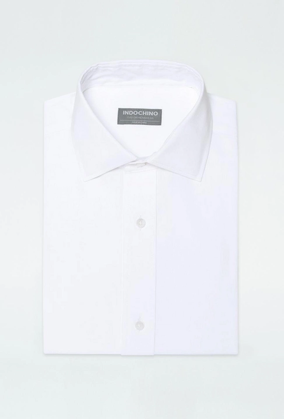 Men's Dress Shirts - Helmsley Oxford White Shirt | INDOCHINO