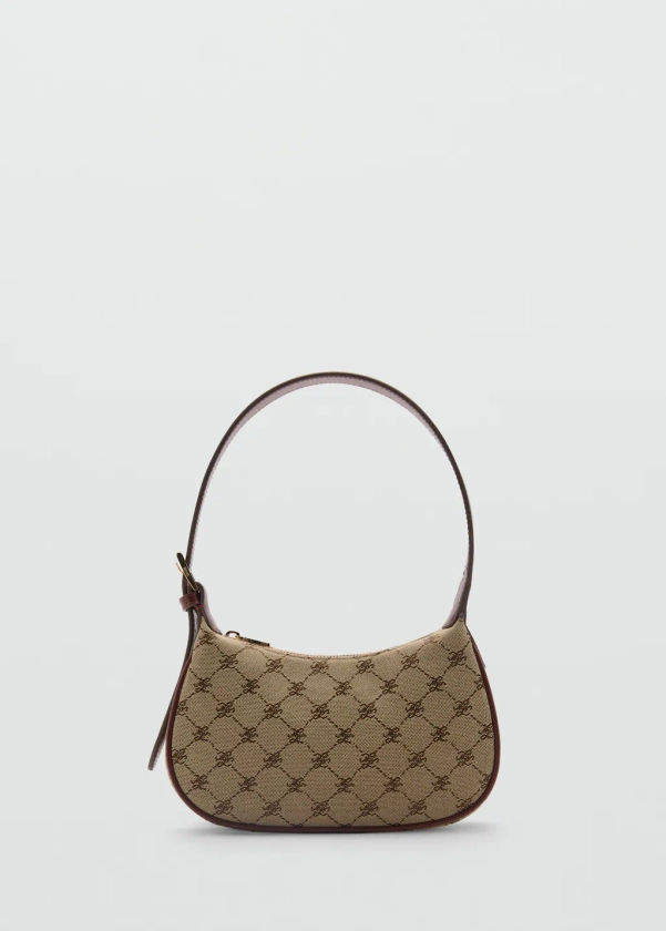 Shoulder bag with printed logo - Women | MANGO United Kingdom