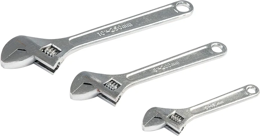 Silverline Adjustable Wrench Set 3pce (150, 200 & 250mm) (WR03)