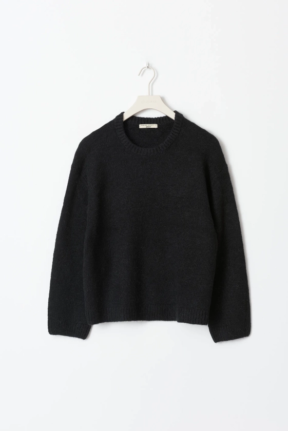 Crew neck knitted sweater - Svart - Dam - Gina Tricot