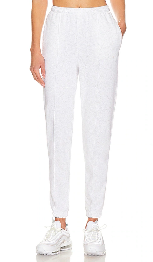 Nike Sportswear Chill Terry High Waisted Sweatpants in Birch Heather & Light Orewood Brown | REVOLVE
