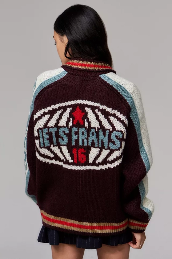 iets frans... Knitted Bomber Jacket