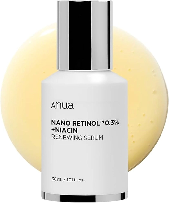 Anua Retinol Serum for Anti-Aging, Textured skin | 0.11% Retinol, 5% Niacinamide, 20+Soothing Ingredients Gentle for Beginner (30ml /1.01 fl.oz.)